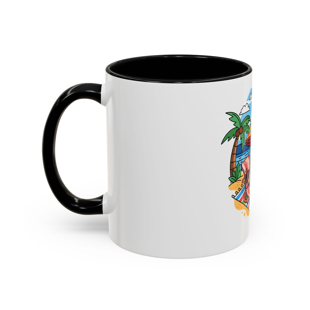 Sizzle & Chill Bacon Sunbathing Cartoon Accent Coffee Mug | 11oz or 15oz