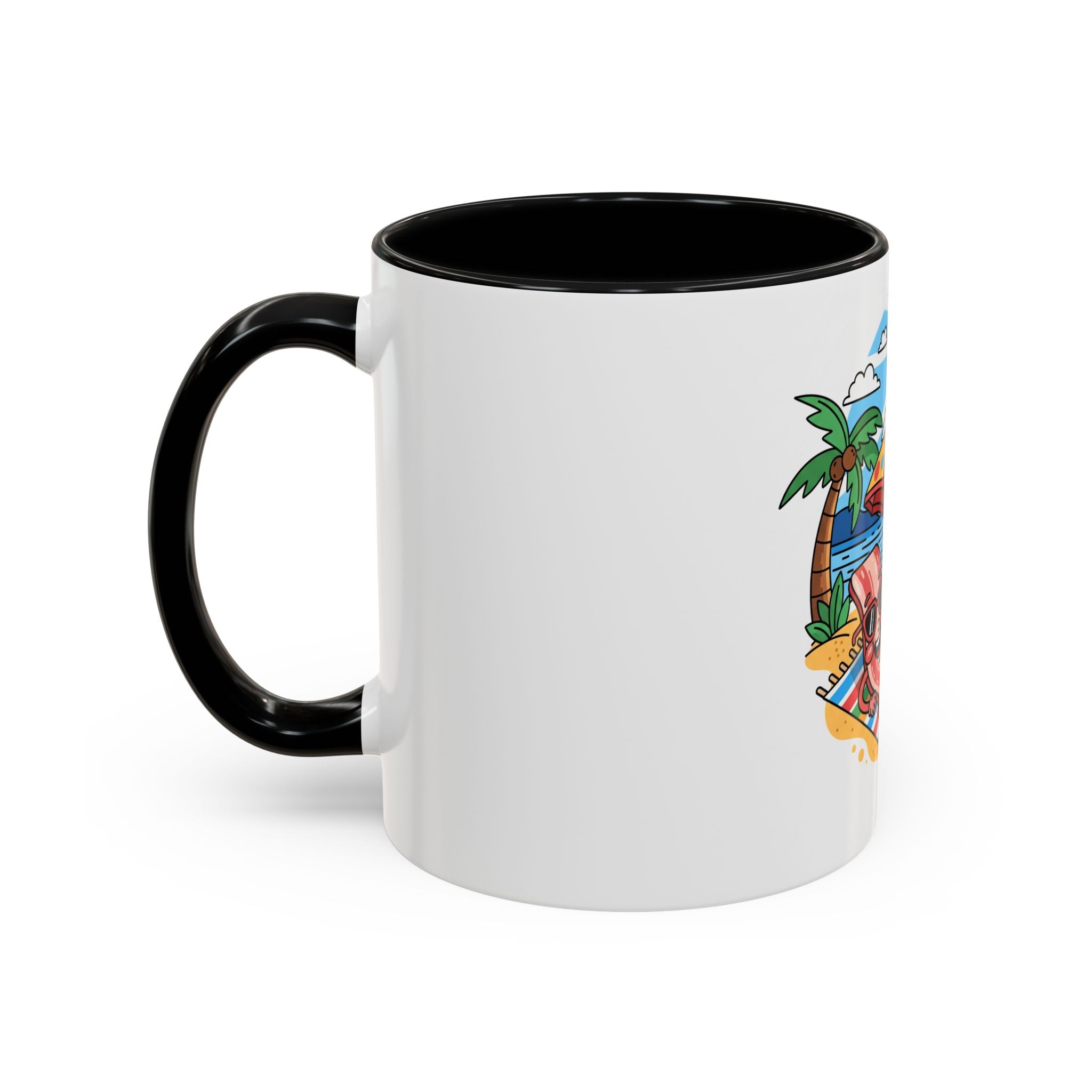 Sizzle & Chill Bacon Sunbathing Cartoon Accent Coffee Mug | 11oz or 15oz