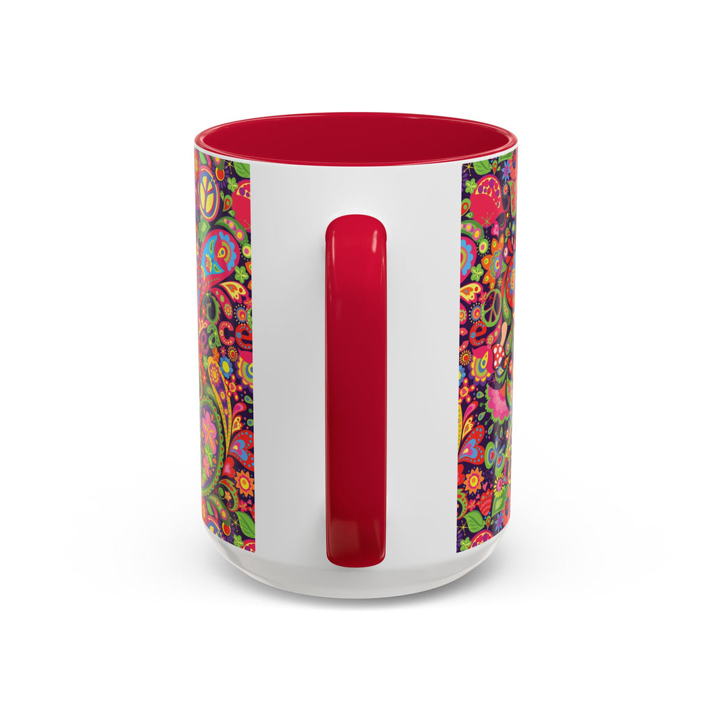 Psychedelic Paisley Peace Mug | Colorful 11oz or 15oz Ceramic