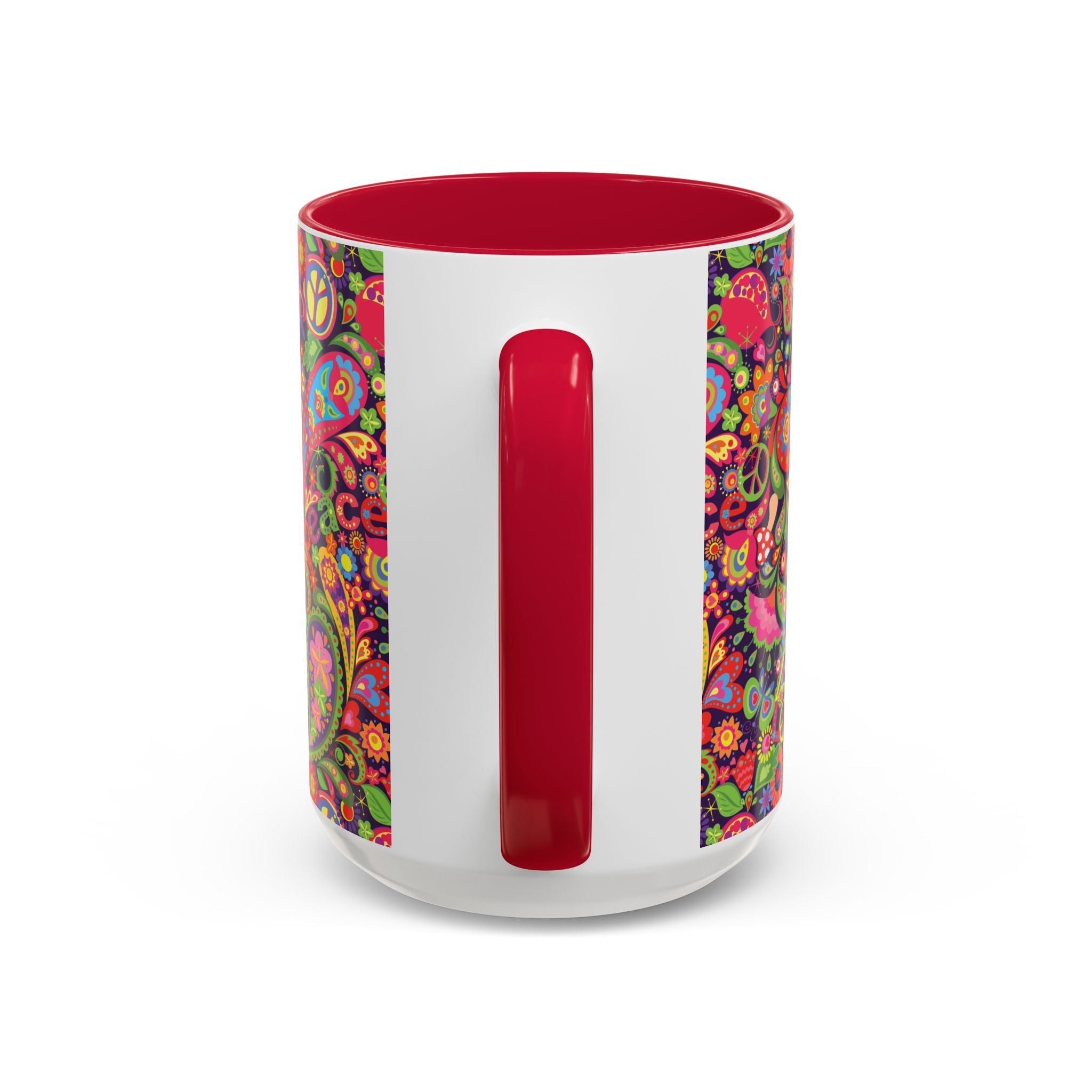 Psychedelic Paisley Peace Mug | Colorful 11oz or 15oz Ceramic