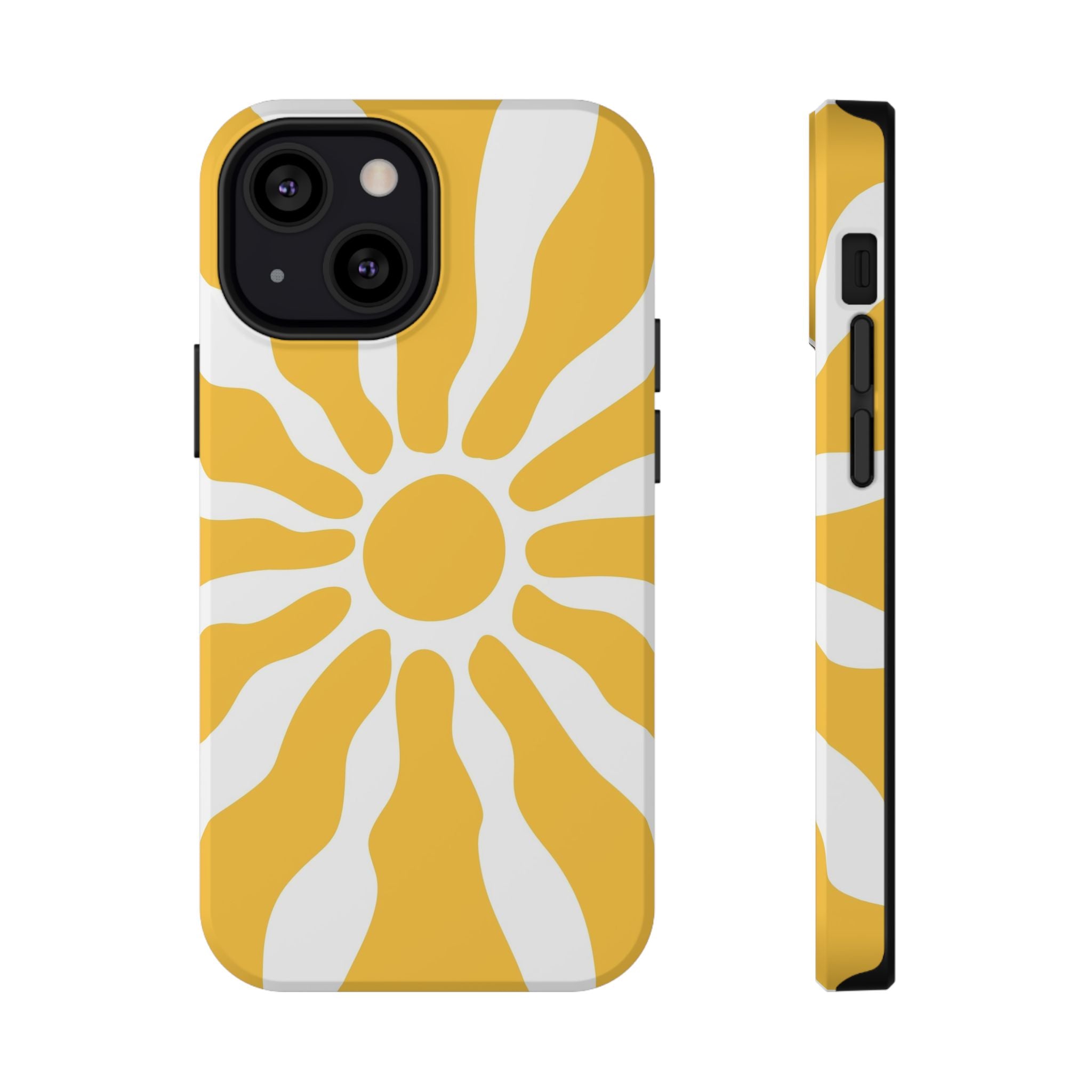 Retro Sunburst iPhone Case | Impact-Resistant Phone Case