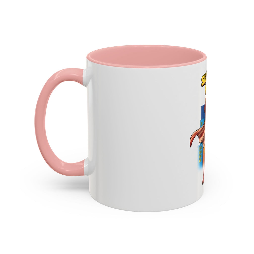 Sizzling Hero Mug | Accent Coffee Mug 11oz 15oz, Superhero City Design