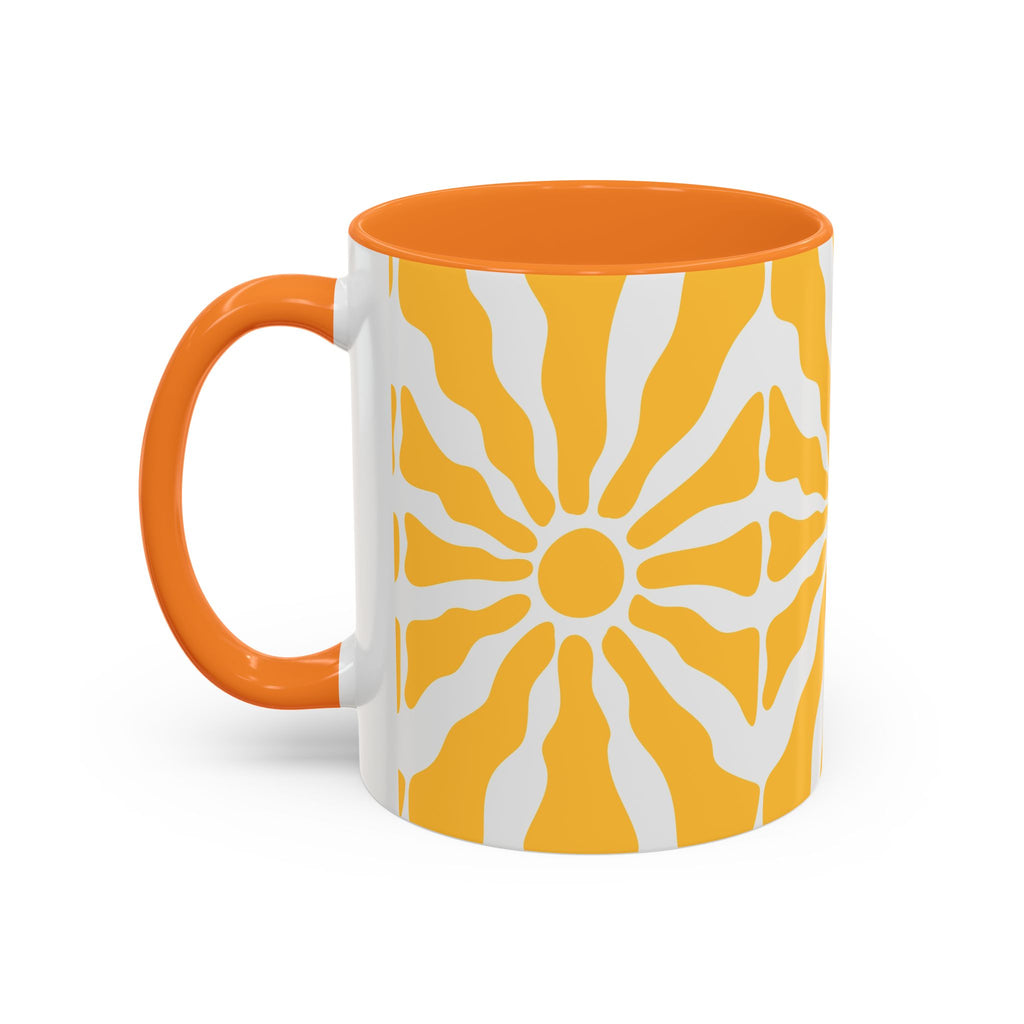 Yellow Sunburst Mug | Ceramic Coffee Cup