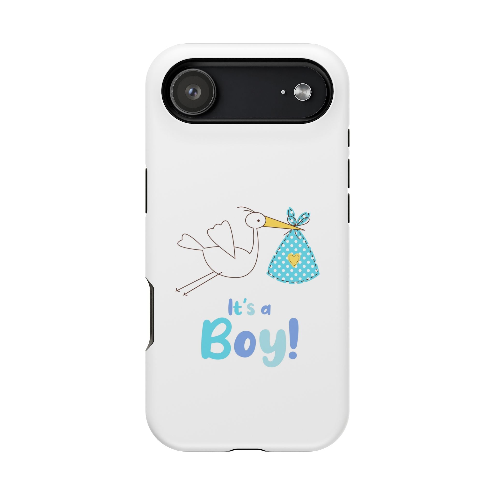 Stork 'It's a Boy' Phone Case | Impact-Resistant Case