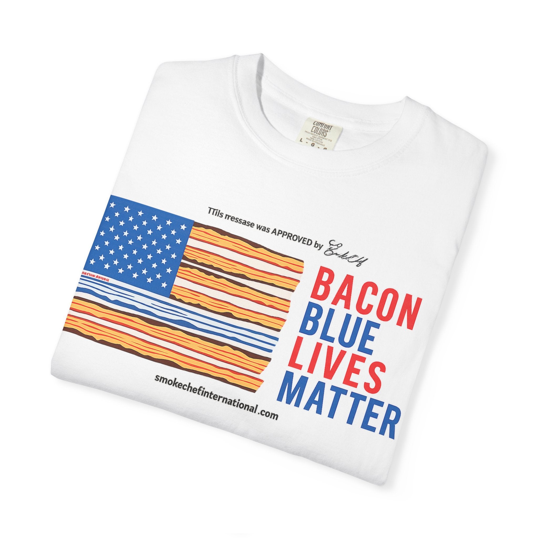 Bacon Blue Lives Matter T-Shirt | American Flag Bacon Strips