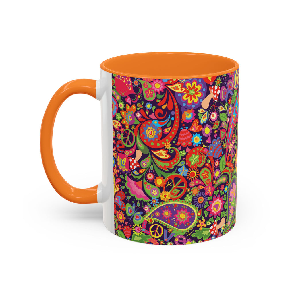 Psychedelic Paisley Peace Mug | Colorful 11oz or 15oz Ceramic