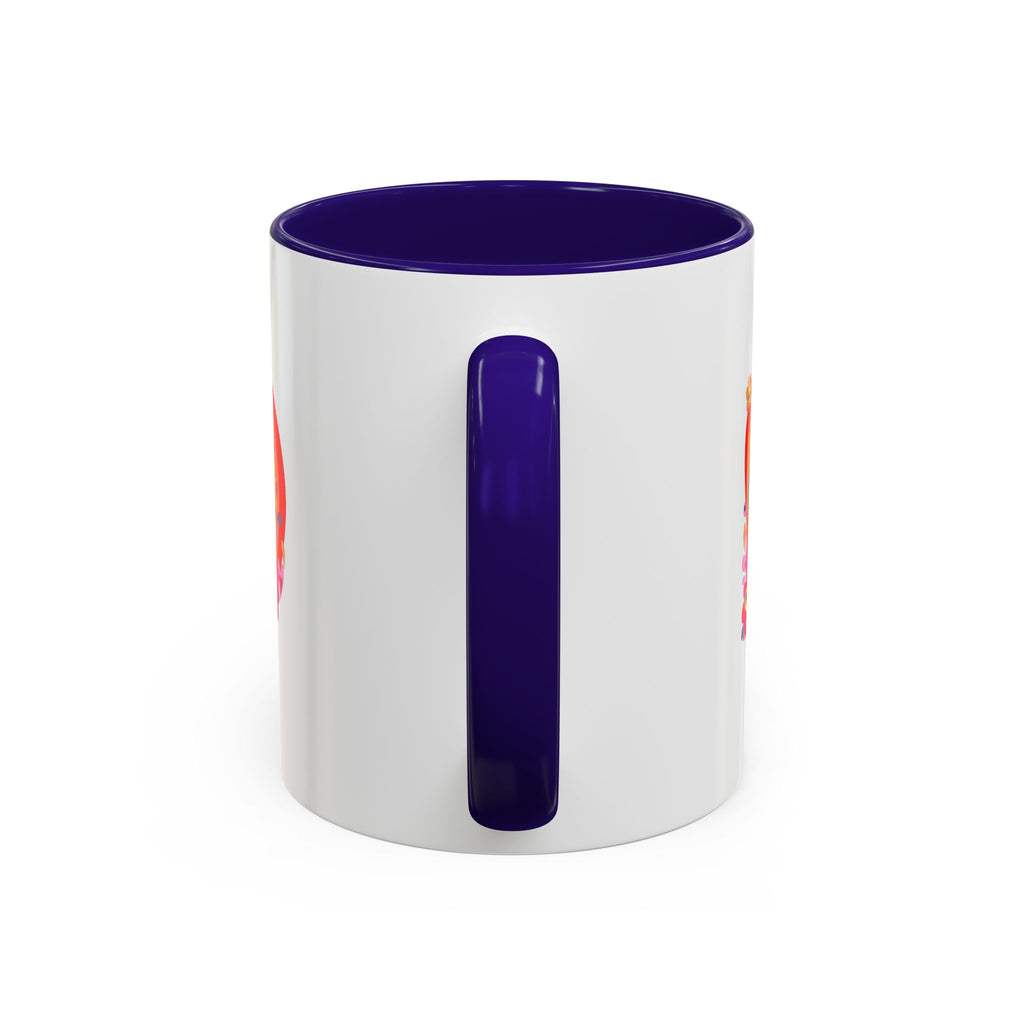 Retro Peace Flower Power Mug | Colorful 70s Hippie Design
