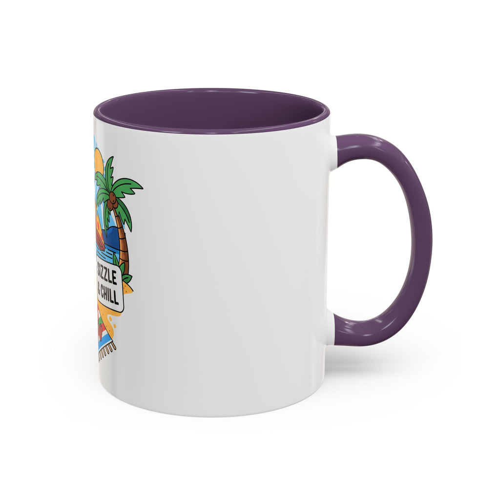 Sizzle & Chill Bacon Sunbathing Cartoon Accent Coffee Mug | 11oz or 15oz