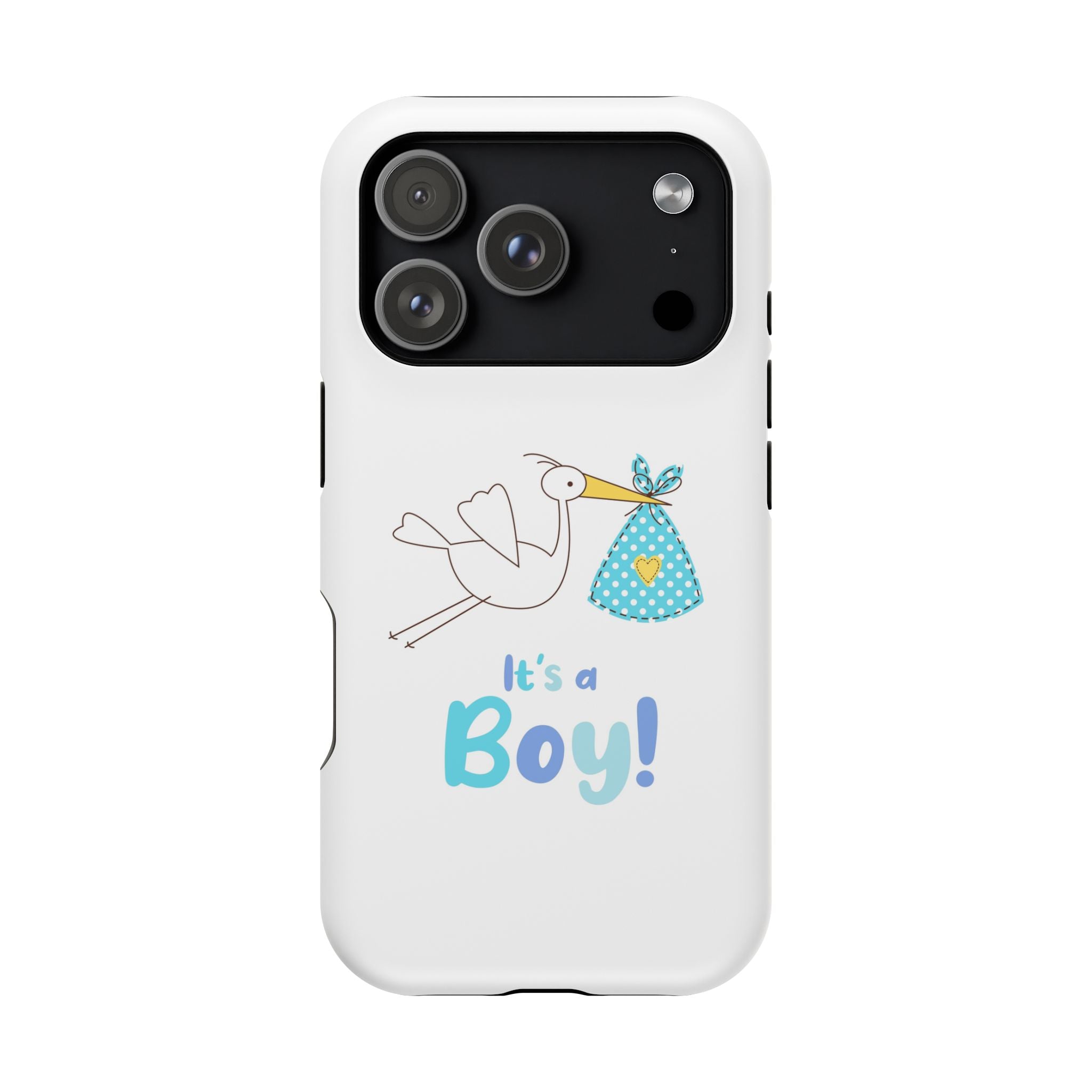 Stork 'It's a Boy' Phone Case | Impact-Resistant Case