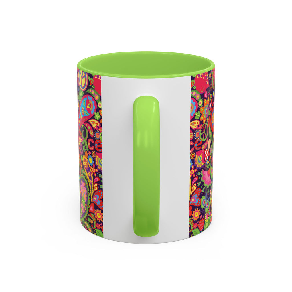 Psychedelic Paisley Peace Mug | Colorful 11oz or 15oz Ceramic