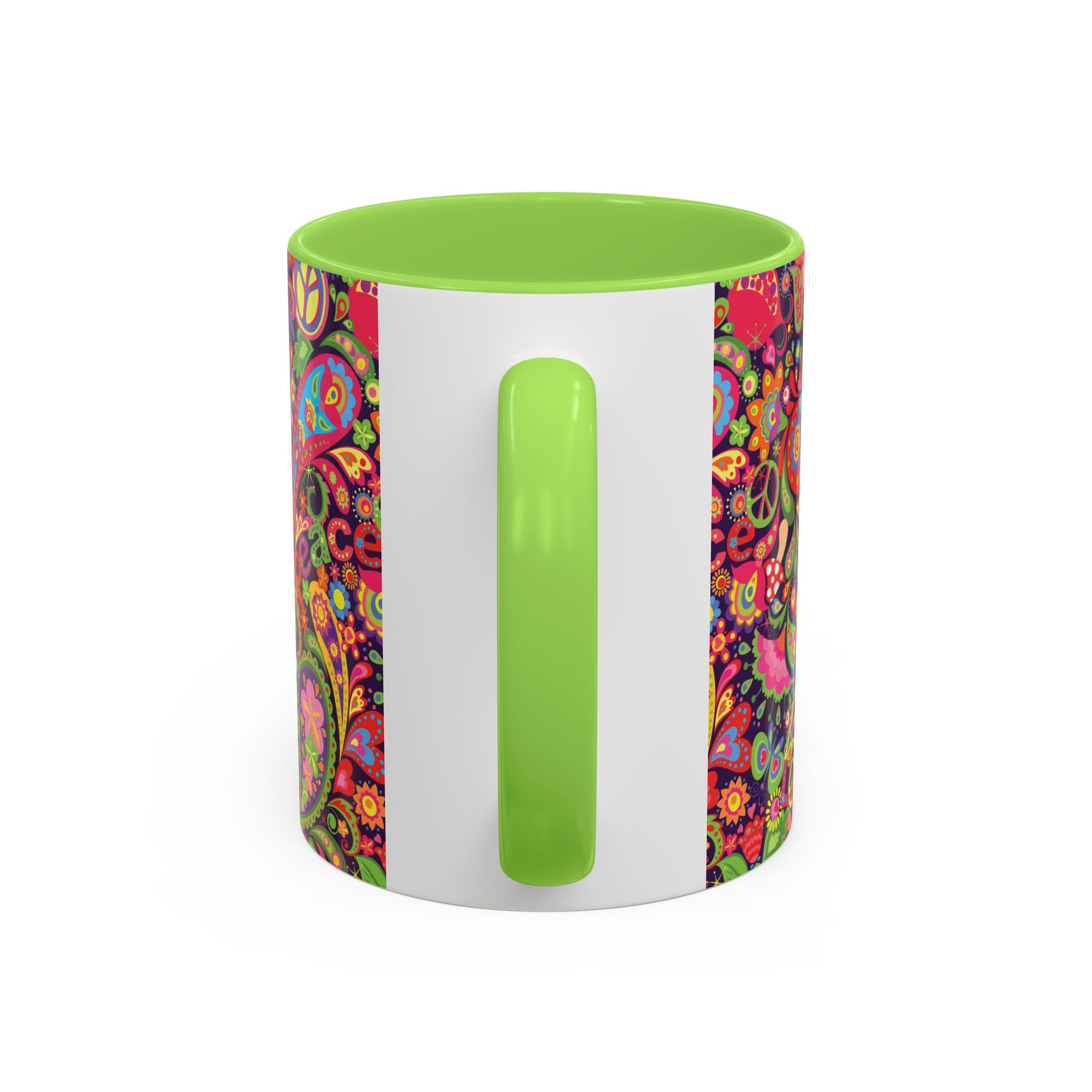 Psychedelic Paisley Peace Mug | Colorful 11oz or 15oz Ceramic