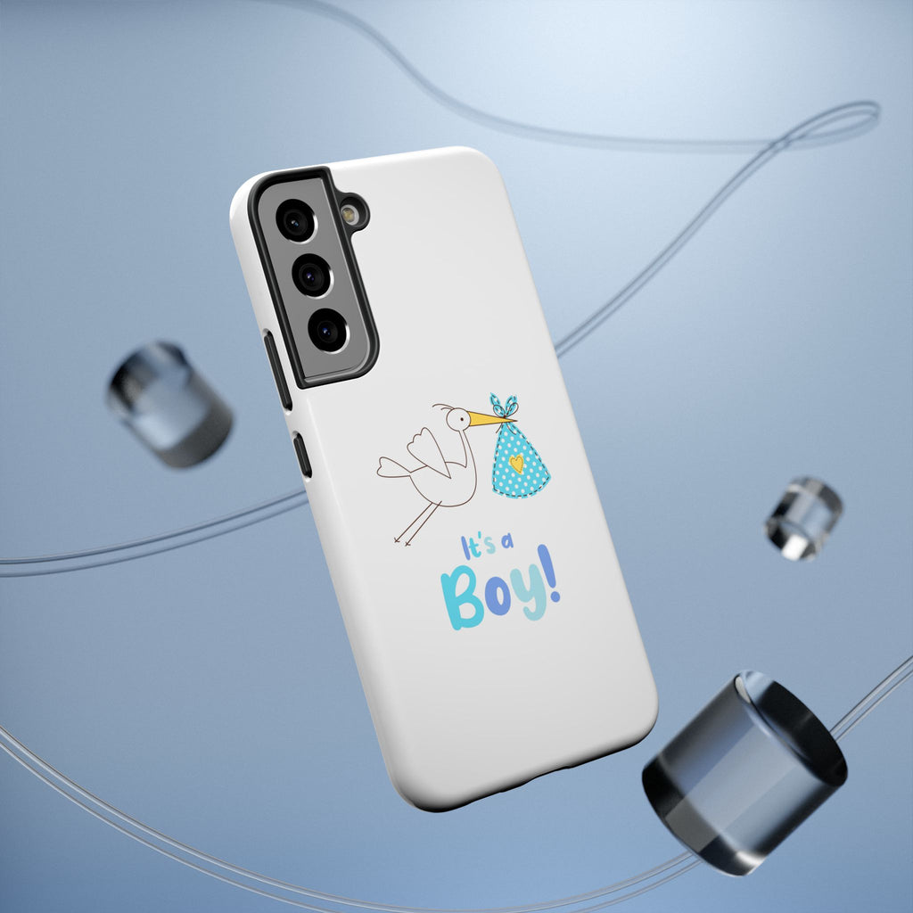 Stork 'It's a Boy' Phone Case | Impact-Resistant Case