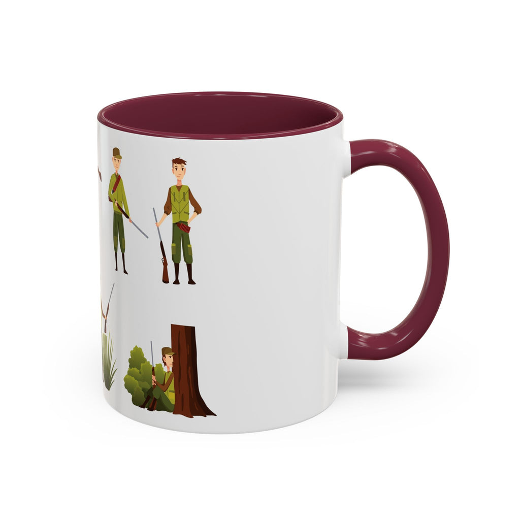 Hunter Pattern Mug | Hunting Illustrations, Outdoorsman Coffee Cup