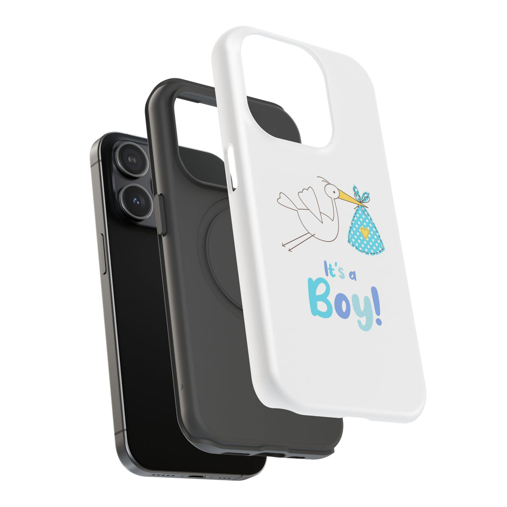 Stork 'It's a Boy' Phone Case | Impact-Resistant Case