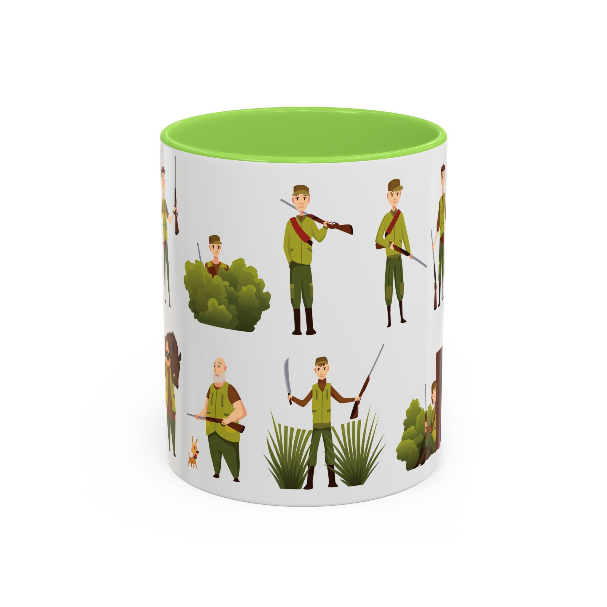 Hunter Pattern Mug | Hunting Illustrations, Outdoorsman Coffee Cup