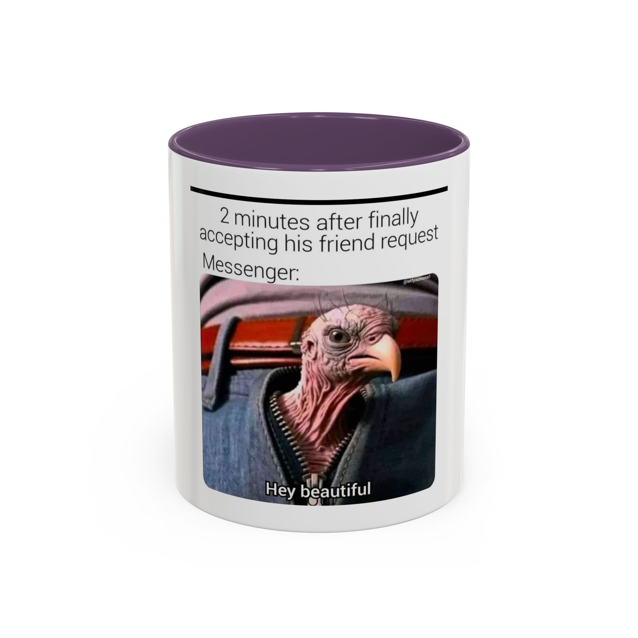 Hey Beautiful Turkey Meme Mug | Accent Coffee Mug 11oz 15oz