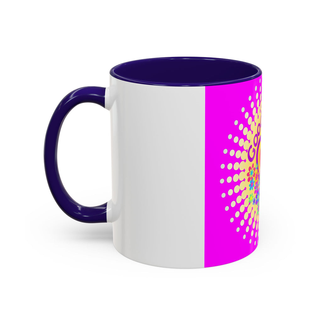 Good Vibes Peace Heart Floral Mug | Colorful 11oz 15oz Ceramic