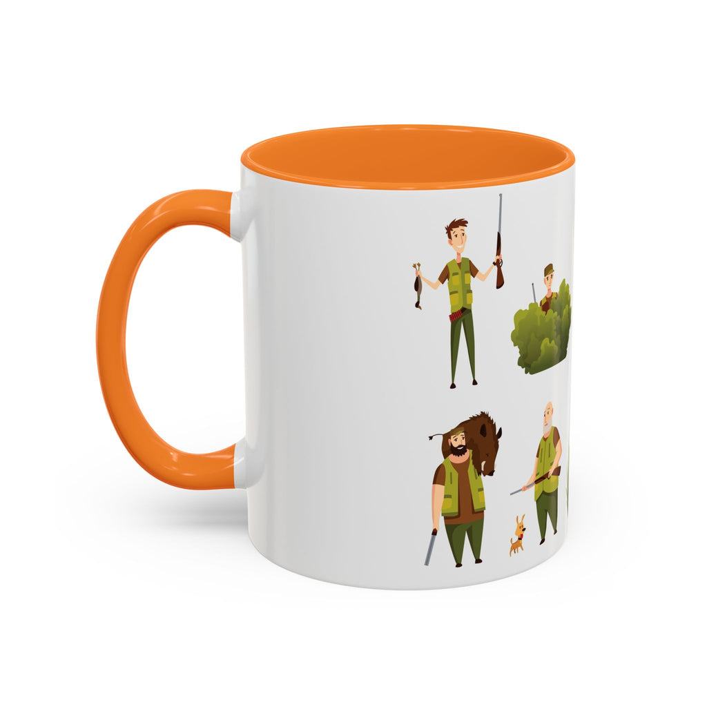 Hunter Pattern Mug | Hunting Illustrations, Outdoorsman Coffee Cup