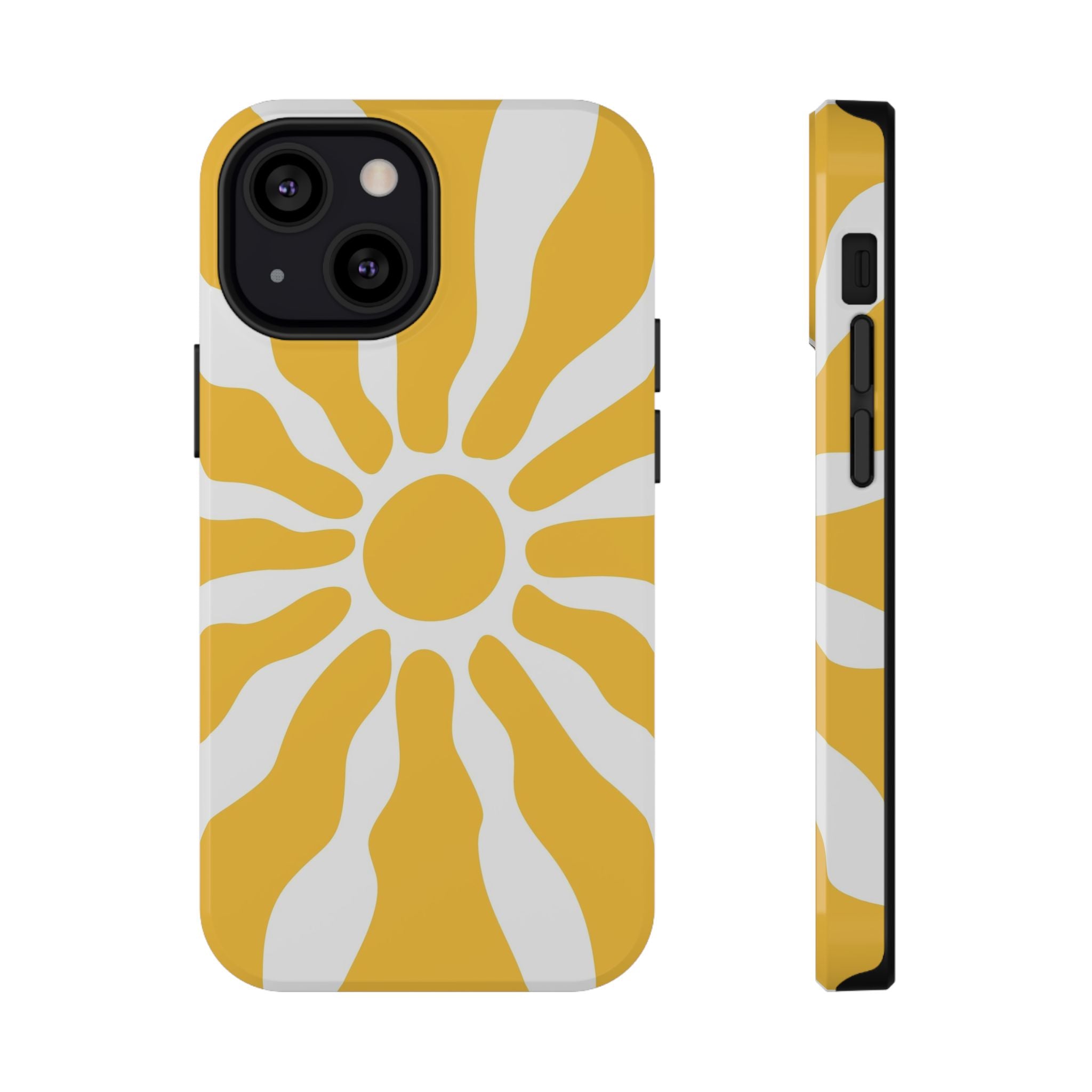 Retro Sunburst iPhone Case | Impact-Resistant Phone Case