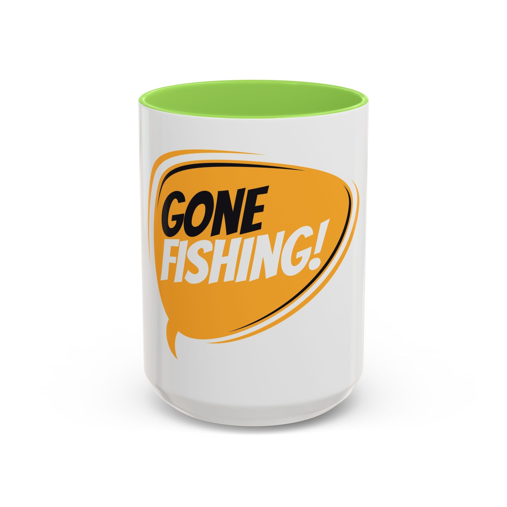 Gone Fishing Speech Bubble Mug | Fishing Quote Coffee Cup