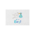 It's a Boy stork illustration Outdoor Rug | baby shower nursery decor