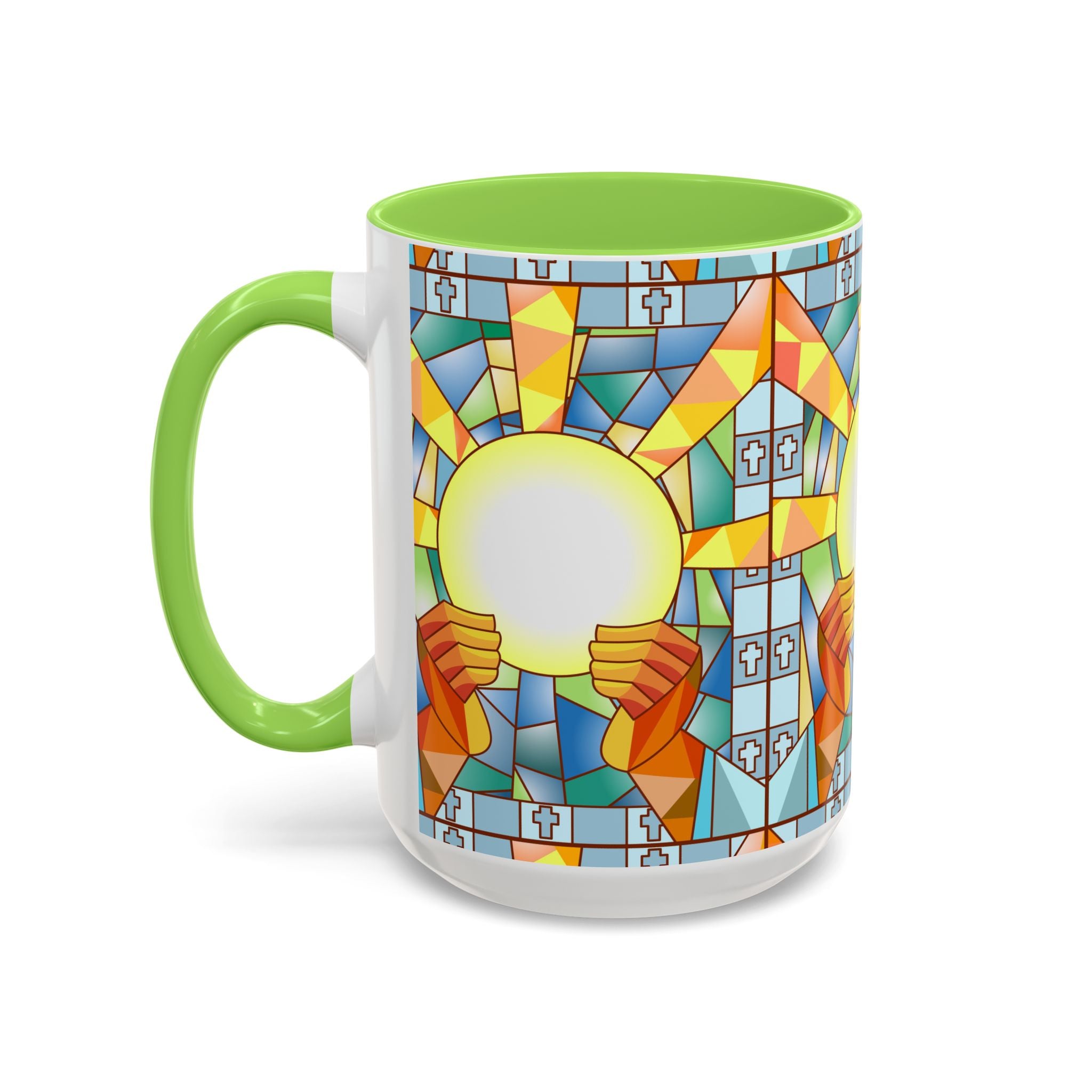 Stained Glass Eucharist Chalice Mug | Church Communion Ceramic Mug