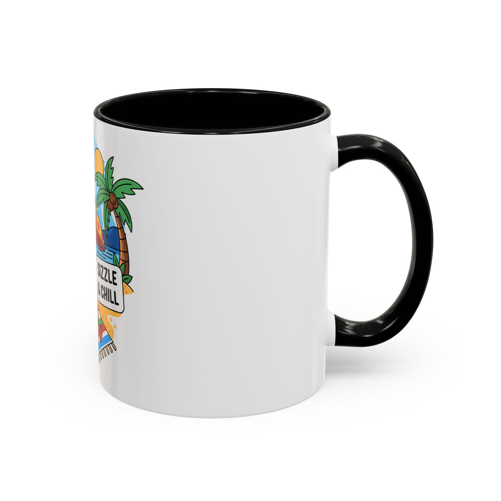 Sizzle & Chill Bacon Sunbathing Cartoon Accent Coffee Mug | 11oz or 15oz