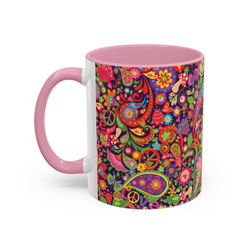 Psychedelic Paisley Peace Mug | Colorful 11oz or 15oz Ceramic