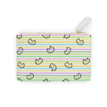 Pastel Striped Cat Faces Mini Clutch Bag | Cute Kitty Pattern