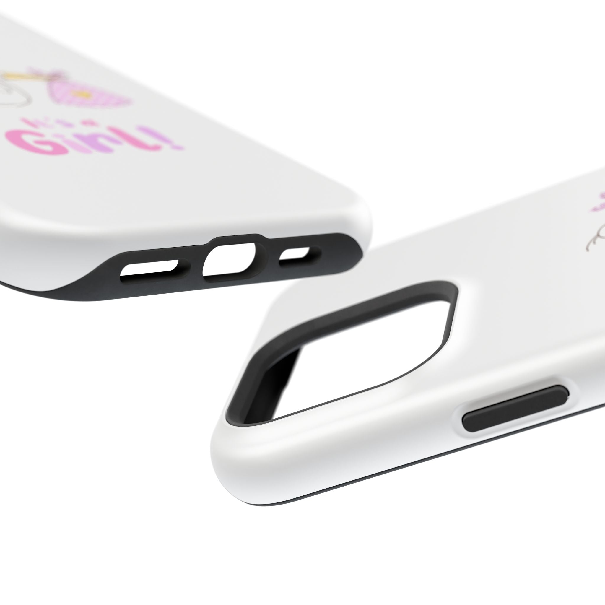 Stork carrying bundle "It's a Girl!" Phone Case | Impact-Resistant Case