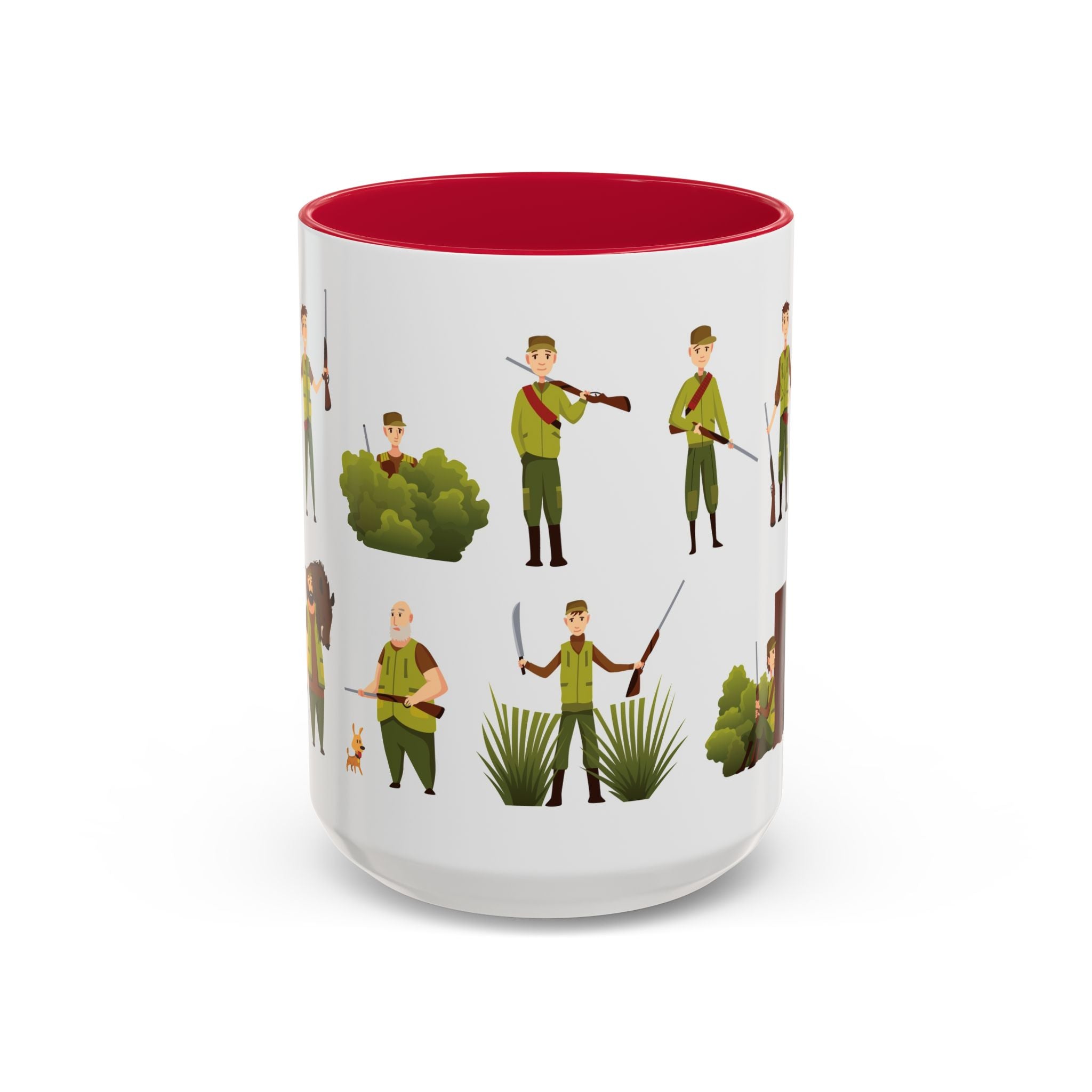 Hunter Pattern Mug | Hunting Illustrations, Outdoorsman Coffee Cup