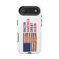 Bacon American Great Again phone case | patriotic bacon flag iPhone case