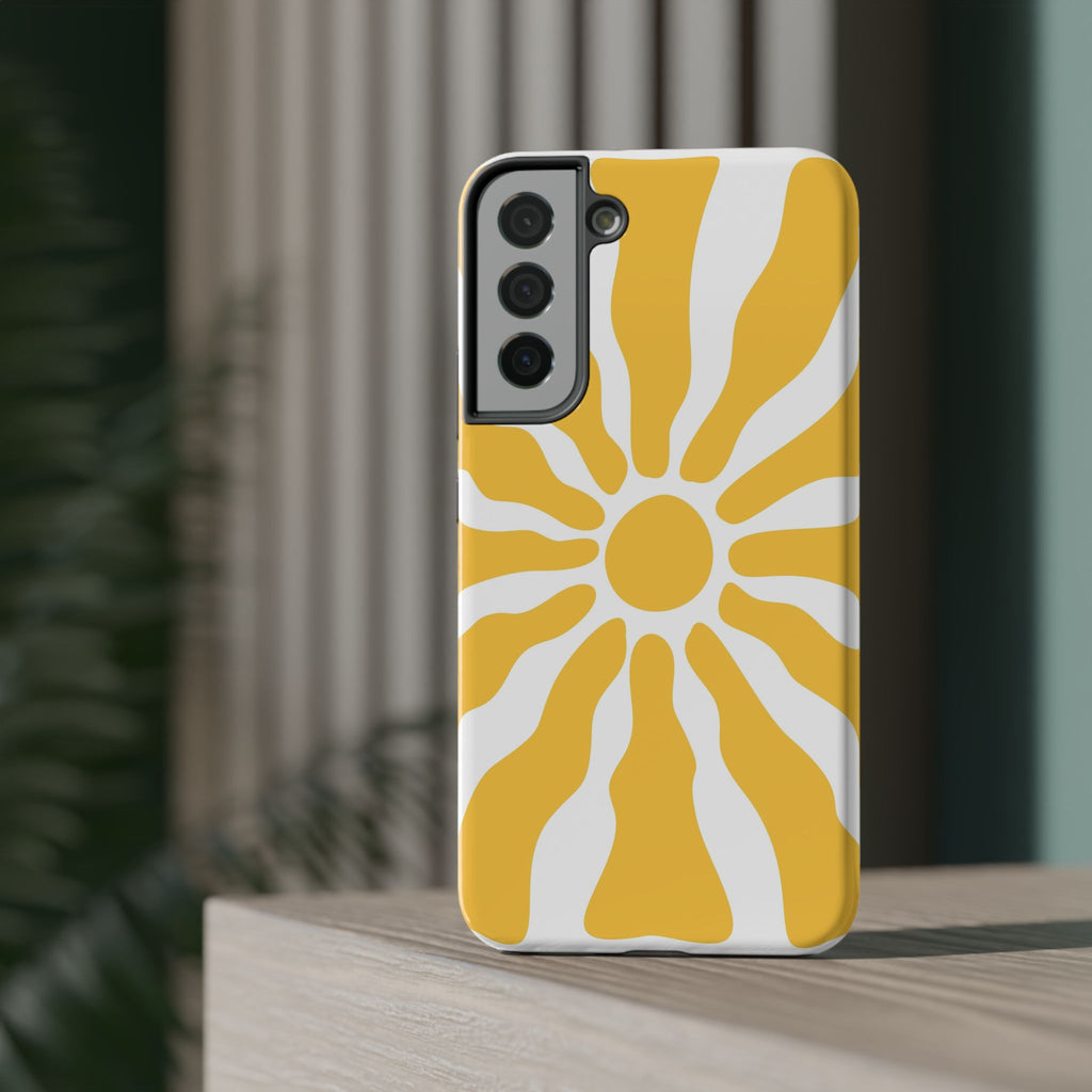 Retro Sunburst iPhone Case | Impact-Resistant Phone Case