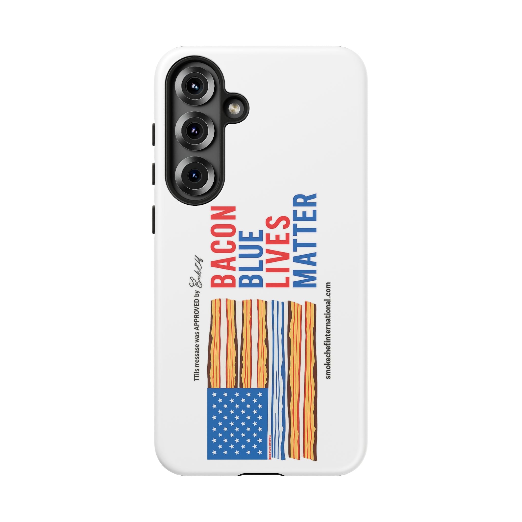 Bacon Blue Lives Matter Phone Case | Patriotic Flag Bacon Illustration