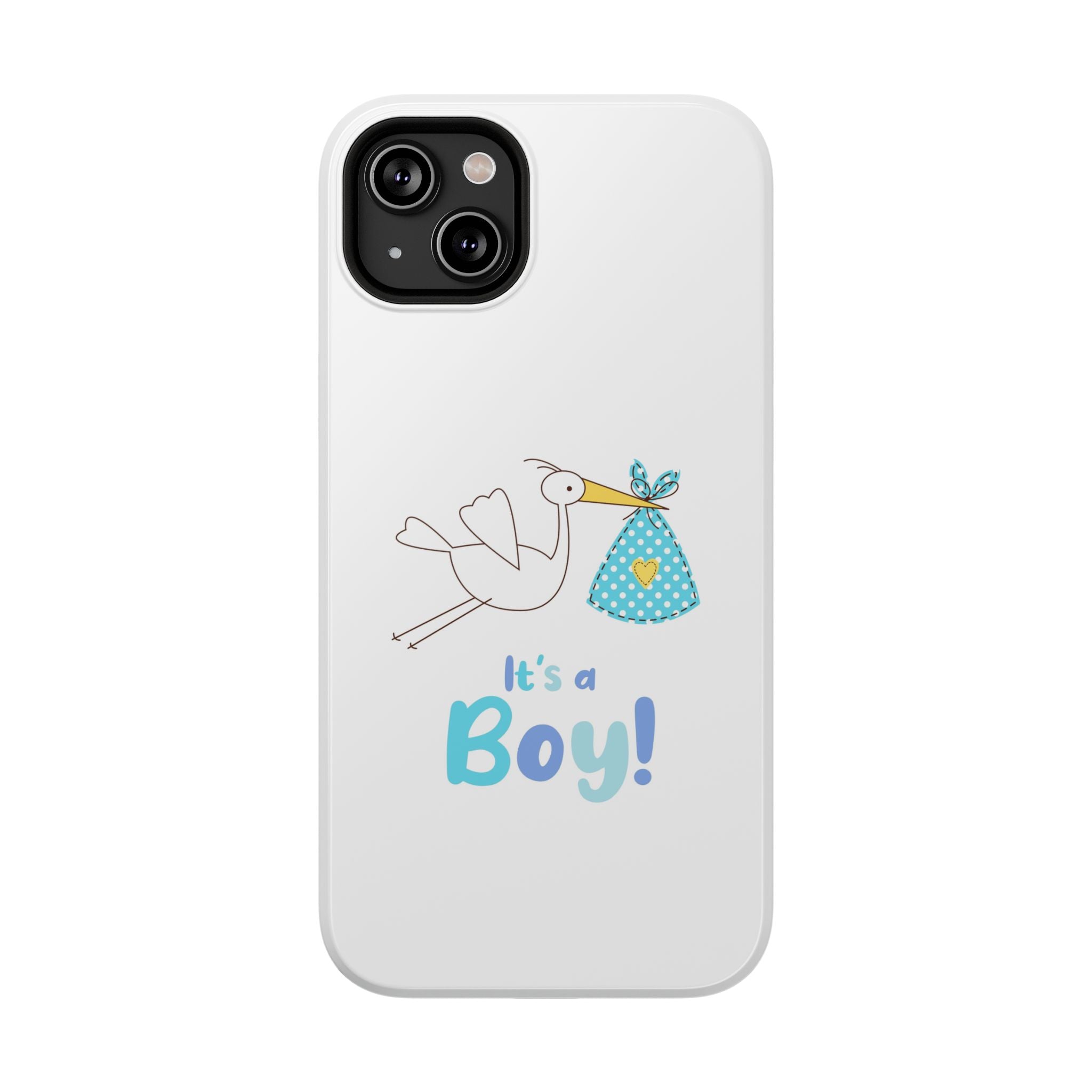 Stork 'It's a Boy' Phone Case | Impact-Resistant Case