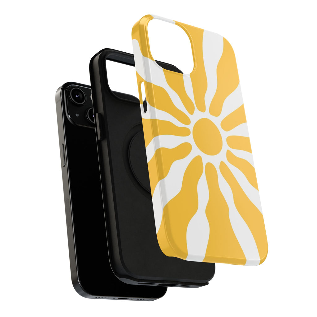 Retro Sunburst iPhone Case | Impact-Resistant Phone Case