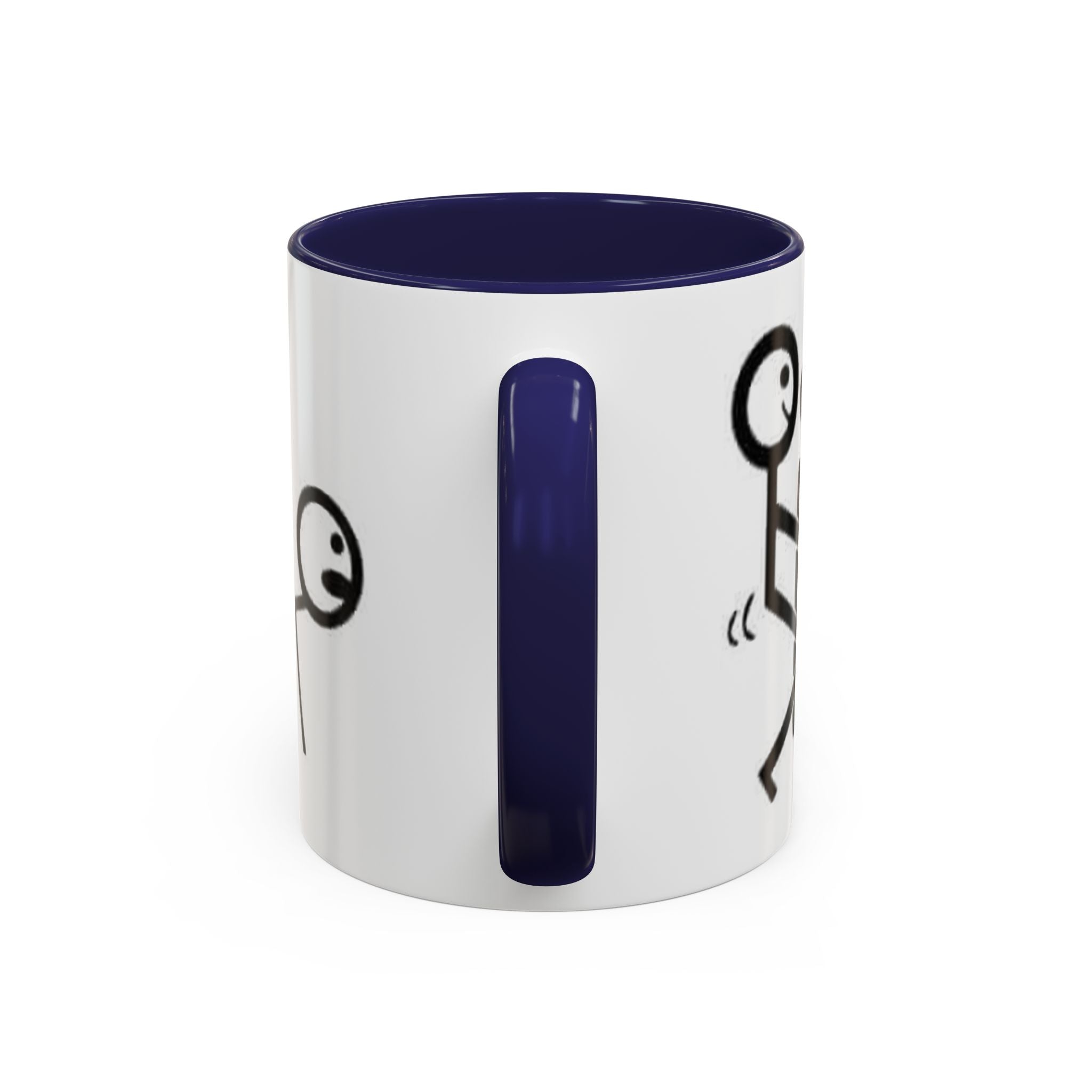 Sit Before It Mug | Funny Stick Figure Coffee Cup, Morning Routine Accent Mug