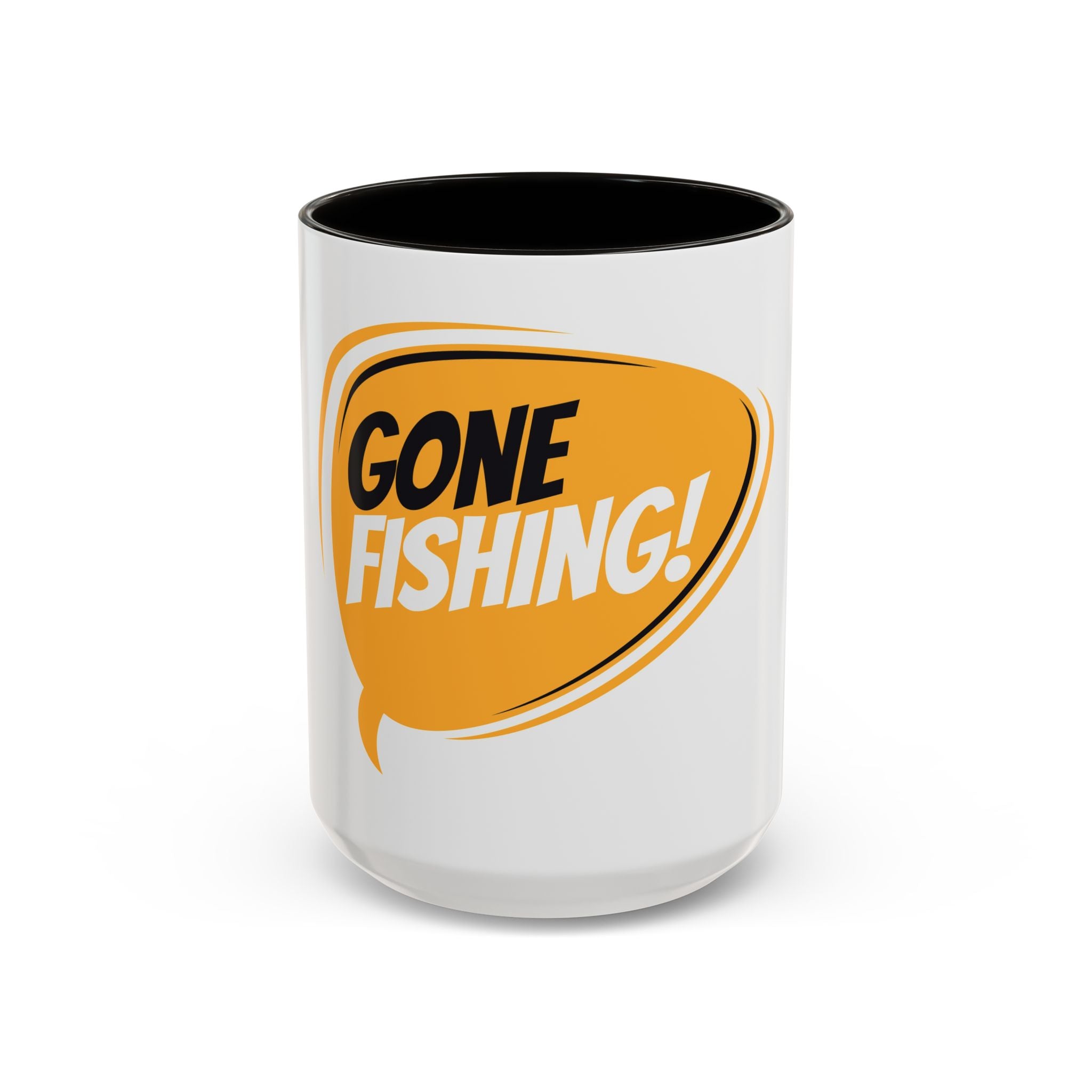 Gone Fishing Speech Bubble Mug | Fishing Quote Coffee Cup