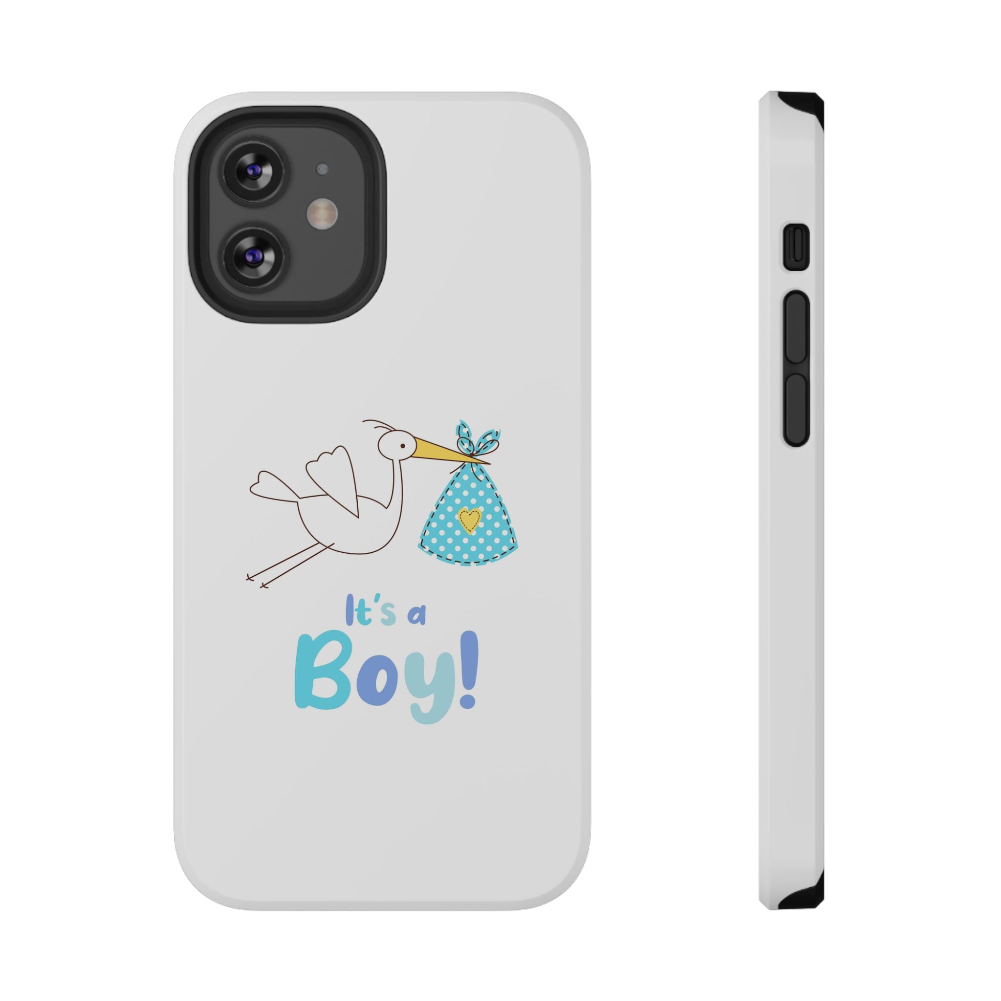 Stork 'It's a Boy' Phone Case | Impact-Resistant Case