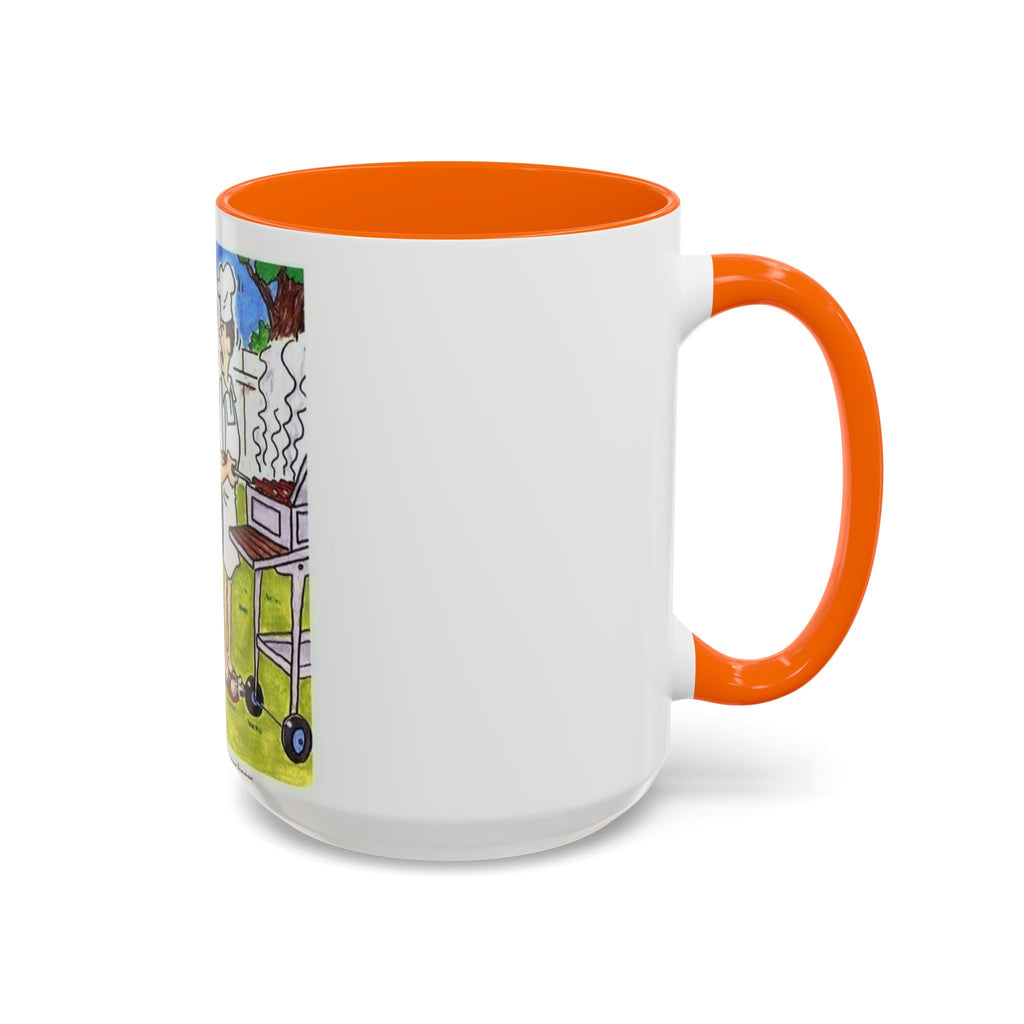 Backyard BBQ Cartoon mug | Accent Coffee Mug 11oz 15oz