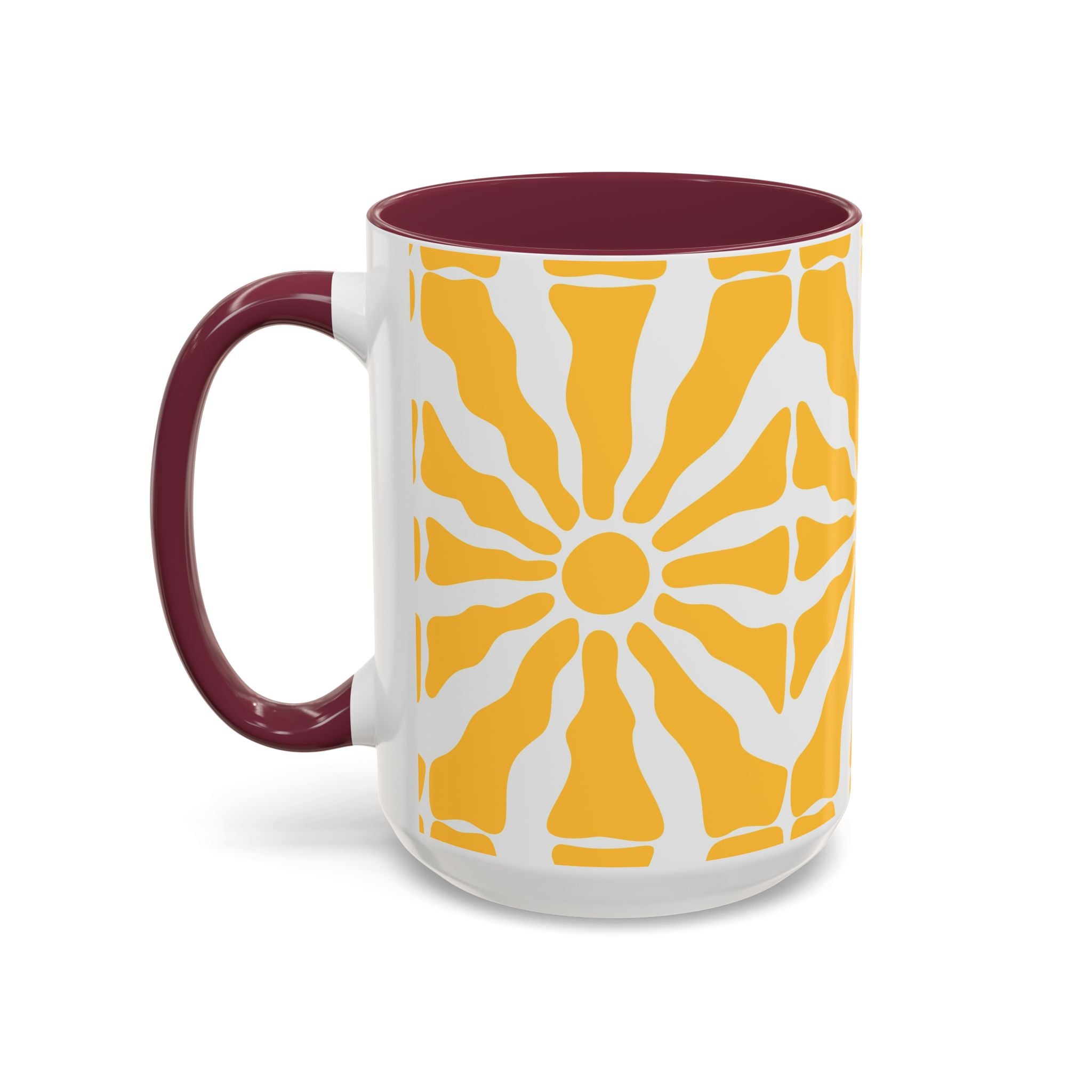 Yellow Sunburst Mug | Ceramic Coffee Cup