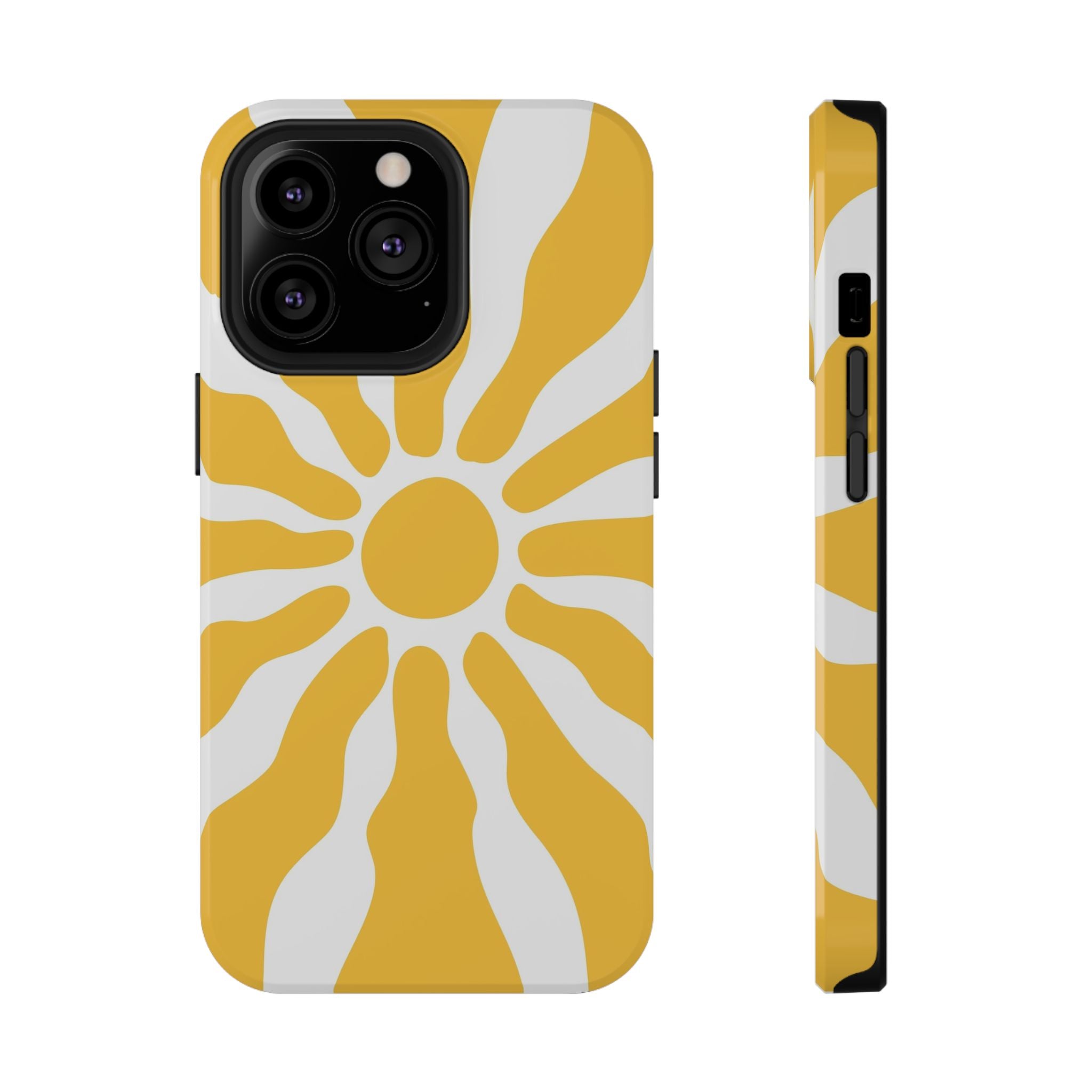 Retro Sunburst iPhone Case | Impact-Resistant Phone Case