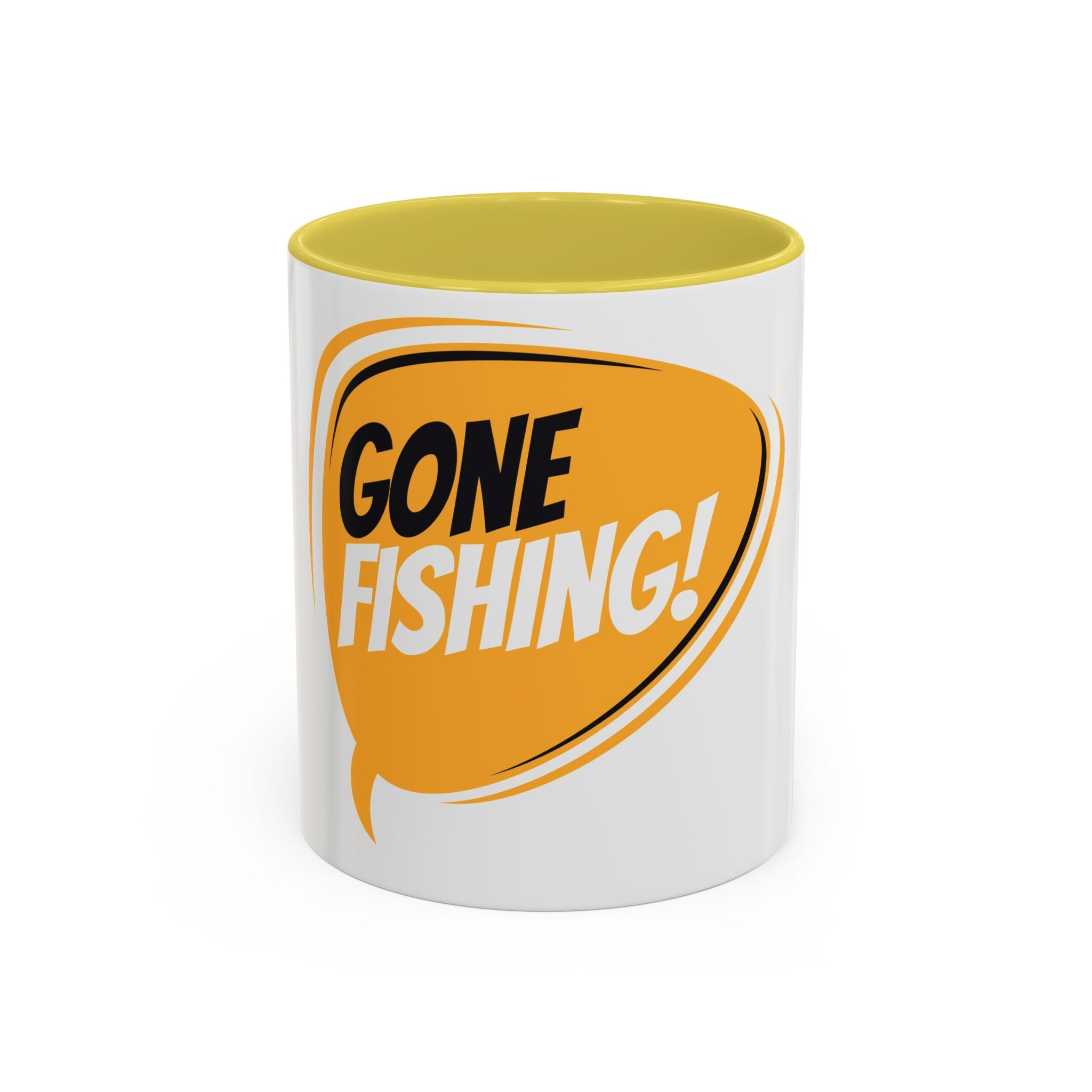 Gone Fishing Speech Bubble Mug | Fishing Quote Coffee Cup