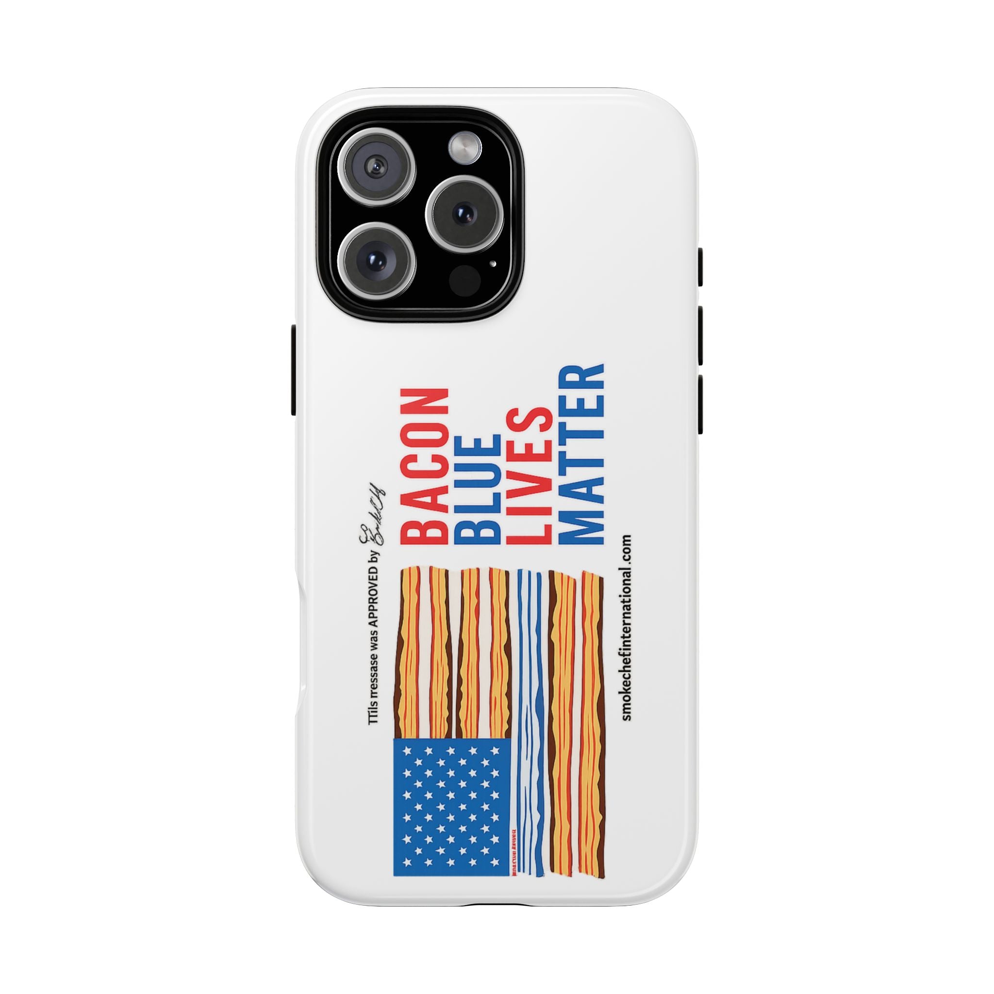 Bacon Blue Lives Matter Phone Case | Patriotic Flag Bacon Illustration