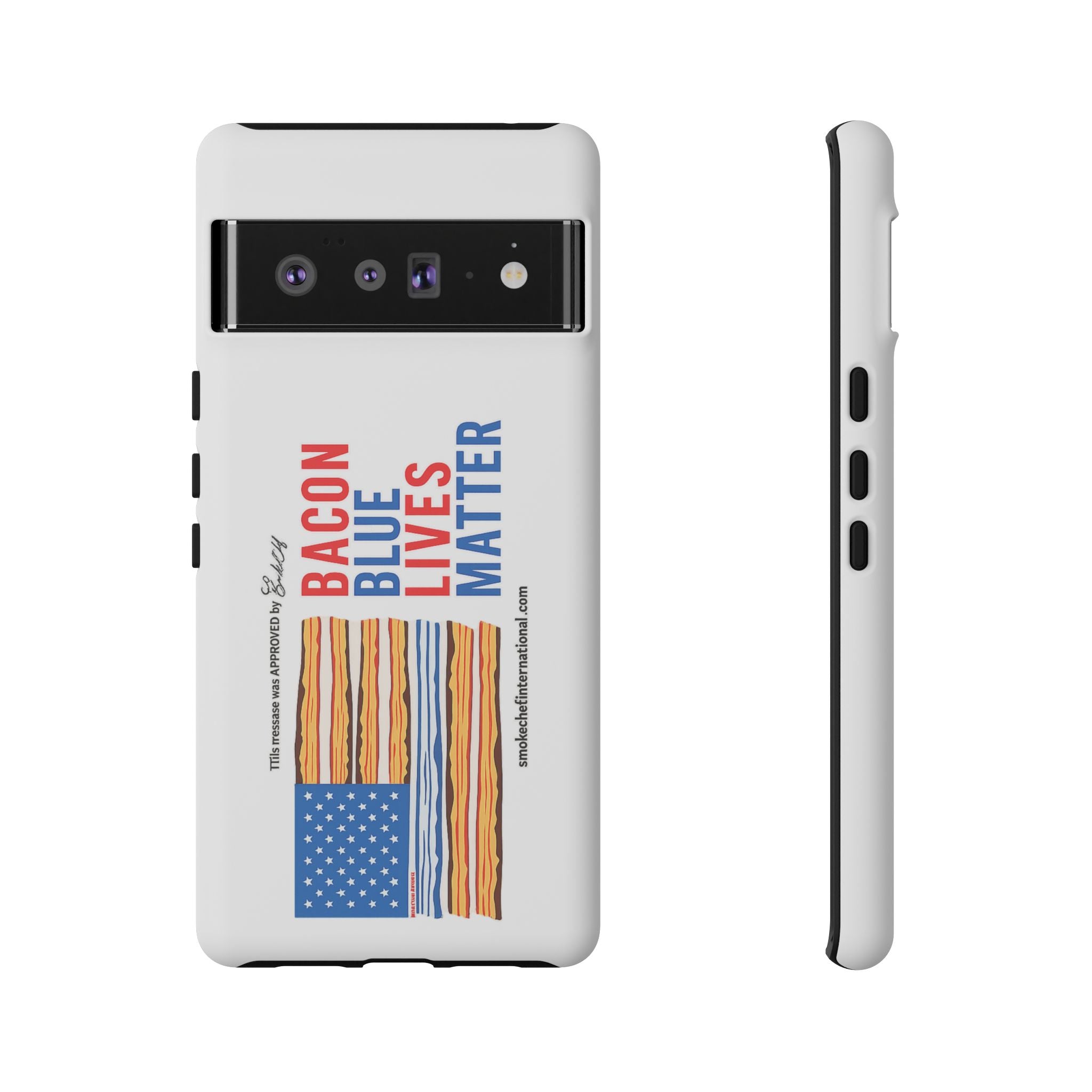 Bacon Blue Lives Matter Phone Case | Patriotic Flag Bacon Illustration