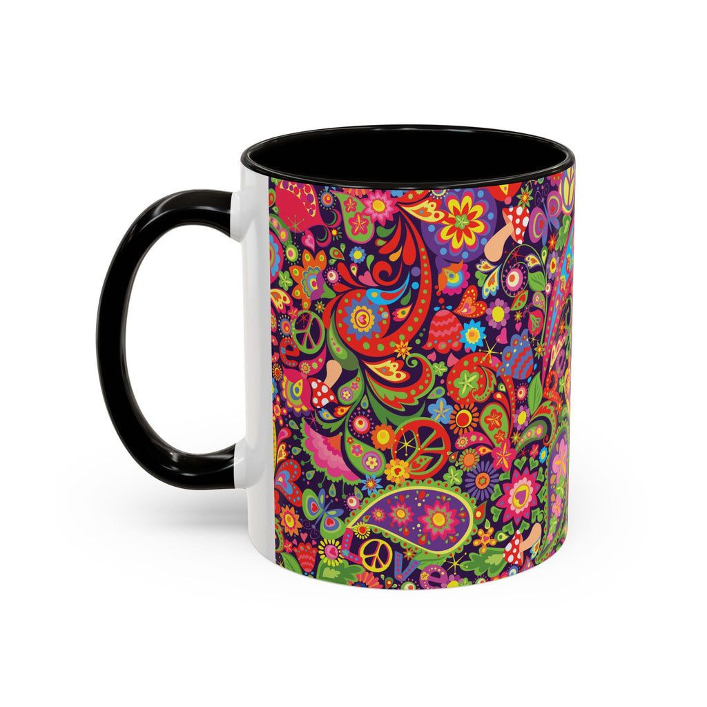 Psychedelic Paisley Peace Mug | Colorful 11oz or 15oz Ceramic