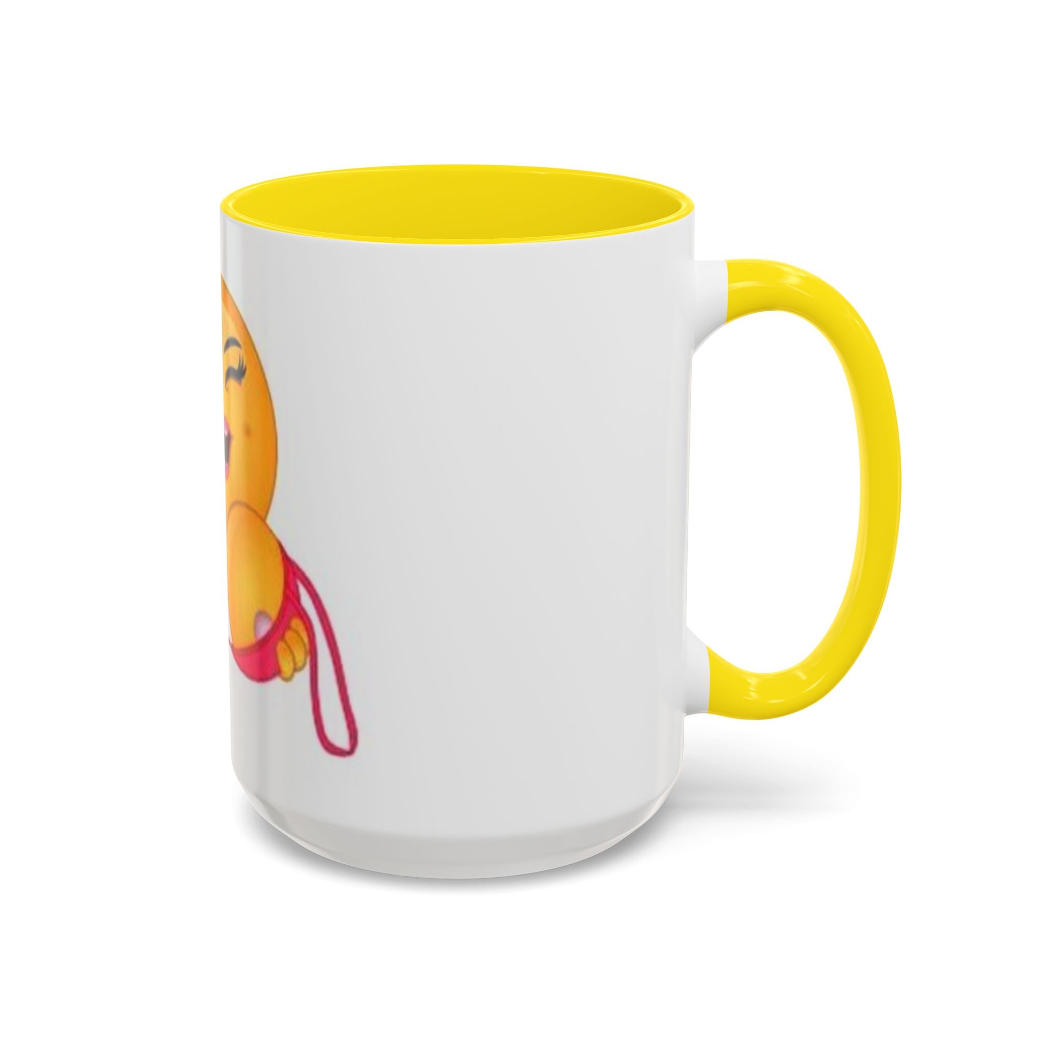 Winking Boob Emoji Mug Accent Coffee Mug | 11oz 15oz