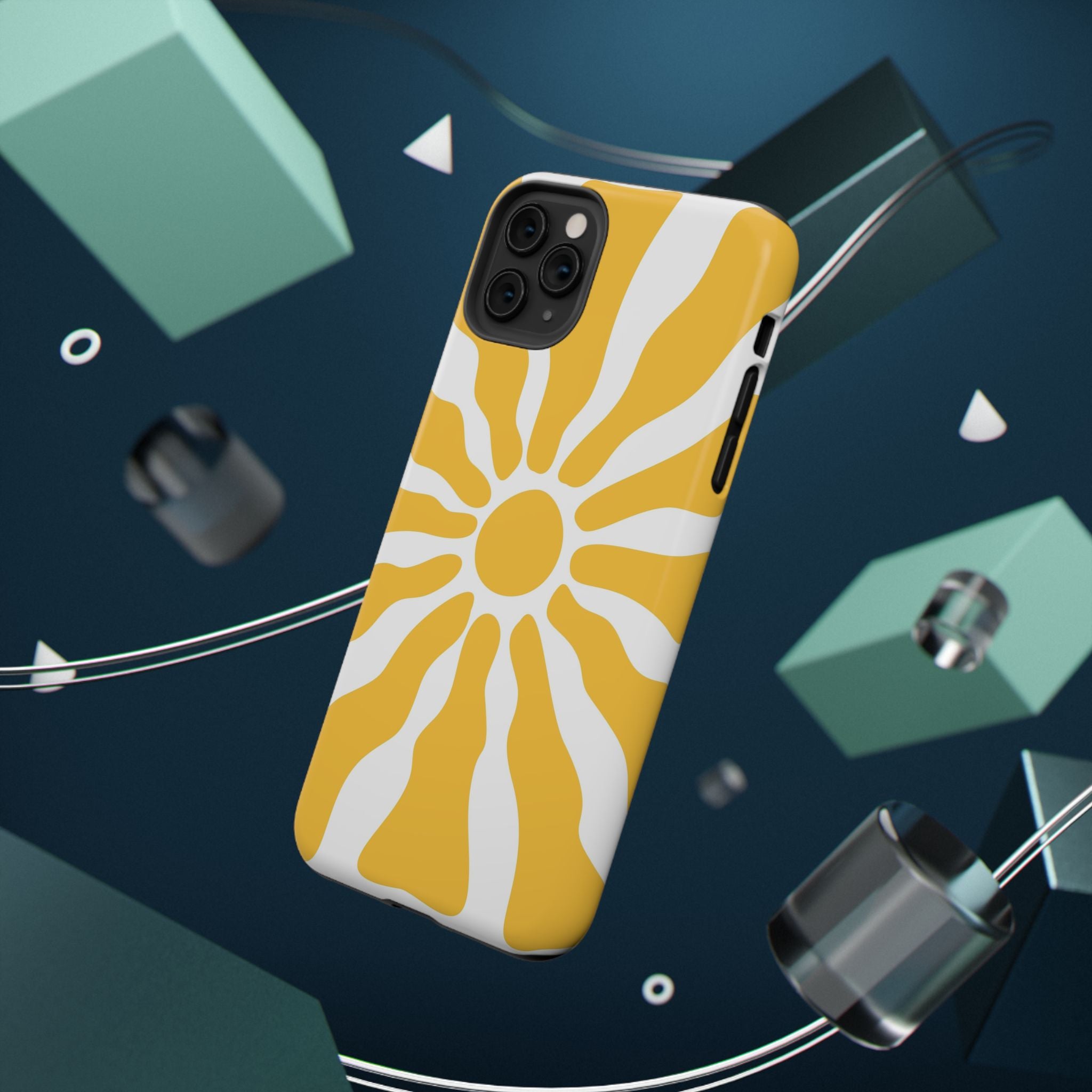 Retro Sunburst iPhone Case | Impact-Resistant Phone Case
