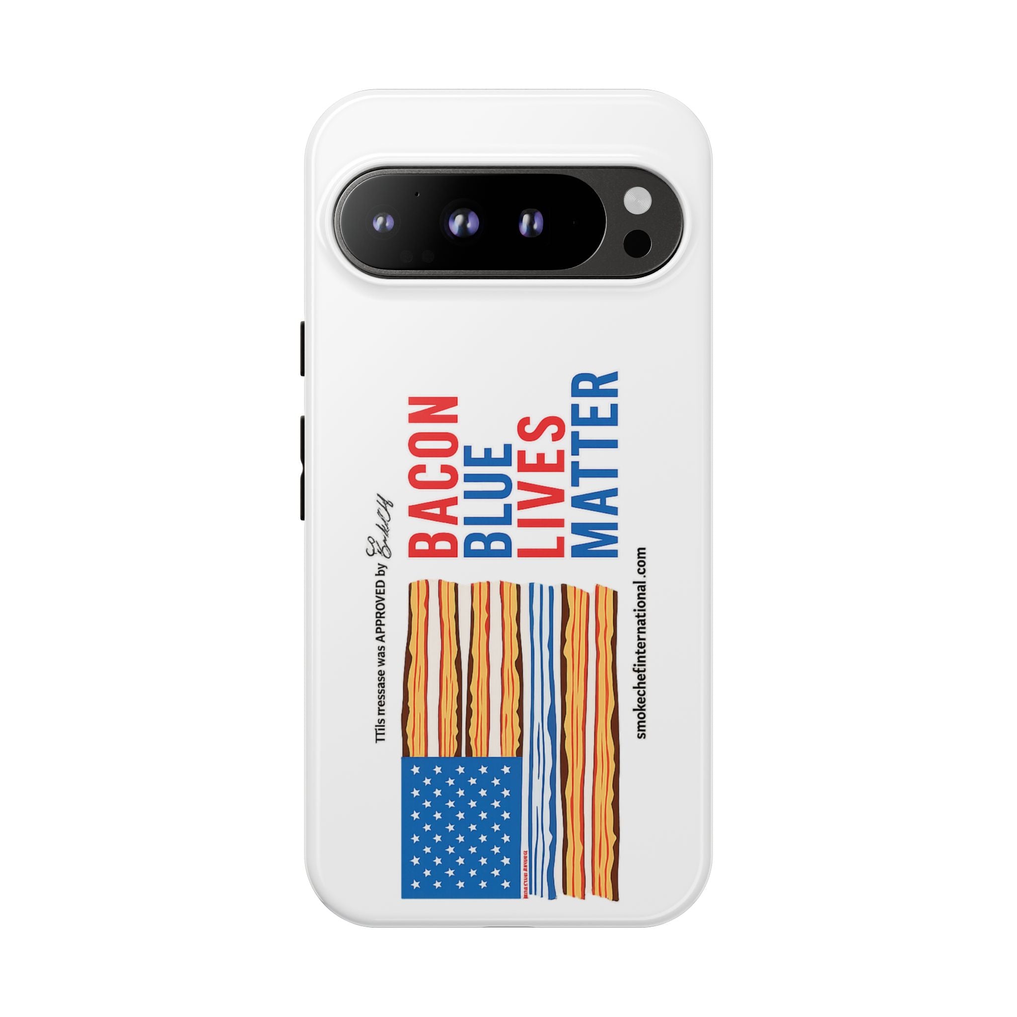 Bacon Blue Lives Matter Phone Case | Patriotic Flag Bacon Illustration