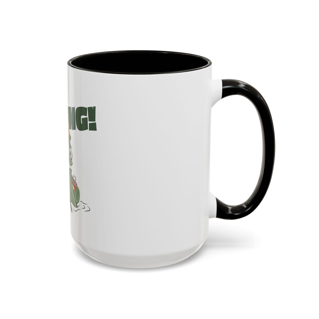 Gone Fishing fish character Mug | 11oz 15oz colorful ceramic